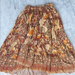 Spell & The Gypsy Floral Bohemian midi  Skirt NWT XS